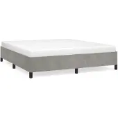 vidaXL Bedframe zonder matras 100x220 cm fluweel lichtgrijs
