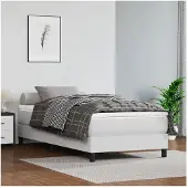 vidaXL Pocketveringmatras medium 90x190x20 cm kunstleer wit