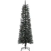 vidaXL Kunstkerstboom met standaard smal 150 cm PVC groen