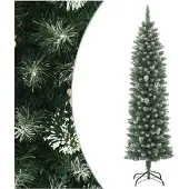 vidaXL Kunstkerstboom met standaard smal 120 cm PVC