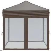 vidaXL Partytent inklapbaar met zijwanden 2x2 m taupe