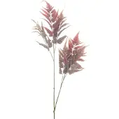 Hortus Kunsttak leather fern burgundy, 120 cm