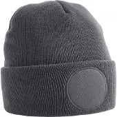 Beechfield Unisex patch beanie voor volwassenen