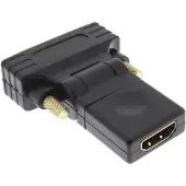 InLine HDMI-DVI adapter, HDMI female naar DVI male, flexibele hoek, 4K2K