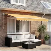 vidaXL Uitschuifbare luifel Zand 600 cm Polyester en Aluminium