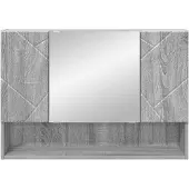 vidaXL Spiegelkast Grijs Sonoma 80 x 17 x 55 cm Bewerkt hout