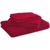 MOODIT Badtextielset Troy Deep Red (Set van 4)