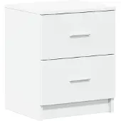 vidaXL Nachtkastje met 2 lades 40x36x50 cm wit