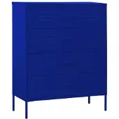 vidaXL Ladekast 80x35x101,5 cm staal marineblauw