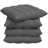 vidaXL Zitkussens 4 st Microvezel Donkergrijs 40 x 40 x 6 cm