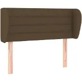 vidaXL Hoofdbord met randen 103x23x78/88 cm stof donkerbruin