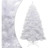 vidaXL Kunstkerstboom met scharnieren en sneeuw 210 cm