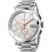 Gucci G-Chrono YA101201 Heren Quartz Horloge - Elegante Zilveren Tijdmeter