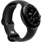 Google Hoesje + Oplaad Standaard Geschikt voor Google Pixel Watch 4 41MM - Liquid Air Case + Horloge Stand - Zwart
