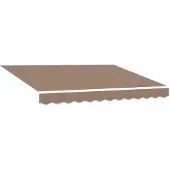 vidaXL Vervangingsdoek zonnescherm voor 6x3.5 m Taupe Polyester