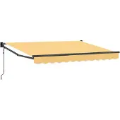 vidaXL Uitschuifbare luifel Zand 4 x 2 m Polyester en Metaal