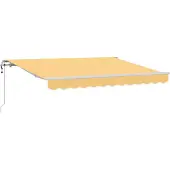 vidaXL Uitschuifbare luifel Zand 500 × 300 cm Stof en Aluminium