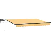 vidaXL Uitschuifbare luifel Zand 600 × 350 cm Stof en Aluminium