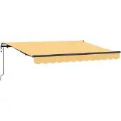 vidaXL Uitschuifbare luifel Zand 450 × 350 cm Stof en Aluminium
