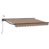 vidaXL Elektrisch Uitschuifbare Zonneluifel Taupe 5 x 3 m
