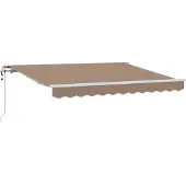 vidaXL Uitschuifbare luifel Taupe 300 x 250 cm Stof en Aluminium