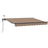 vidaXL Uitschuifbare luifel Taupe 400 × 350 cm Polyester