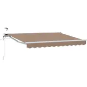 vidaXL Elektrisch Uitschuifbare Zonneluifel Taupe 4 x 2 m