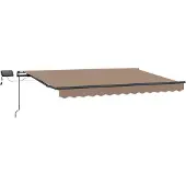 vidaXL Uitschuifbare luifel Taupe 350 x 250 cm Stof en Aluminium