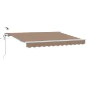 vidaXL Uitschuifbare luifel Taupe 350 x 250 cm Polyester