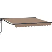 vidaXL Uitschuifbare luifel Taupe 5 x 3 m Polyester en Aluminium