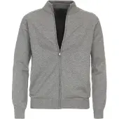 Casa Moda Vest grijs uni katoen wijde fit