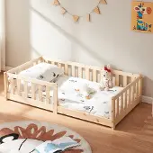 En.casa Kinderbed Tanna 80x160 cm naturel []