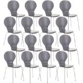 CLP Diego Set van 16 stapelstoelen grijs
