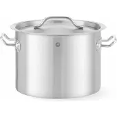 Super Merchant Kookpan met deksel - roestvast staal, sandwichbodem - 9 liter - diameter 25 cm x hoogte 18 cm - zilverkleurig - voor alle warmtebronnen, ook inductie