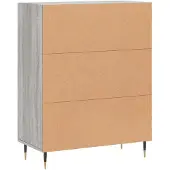 vidaXL Dressoir 69,5x34x90 cm bewerkt hout grijs sonoma eikenkleurig