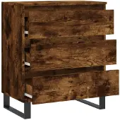 vidaXL Dressoir 60x35x70 cm bewerkt hout gerookt eikenkleurig