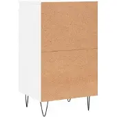 vidaXL Dressoirs 2 st 40x35x70 cm bewerkt hout wit