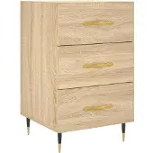vidaXL Nachtkastje 40x40x66 cm bewerkt hout sonoma eikenkleurig