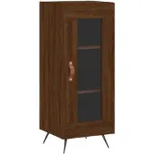 vidaXL Dressoir 34,5x34x90 cm bewerkt hout bruin eikenkleur