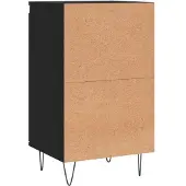 vidaXL Dressoirs 2 st 40x35x70 cm bewerkt hout zwart