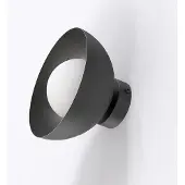 Valotorni Wandlamp Bibi K1, dimbaar, zwart, Woon-/ Eetkamer, Glas, Modern, wandlamp