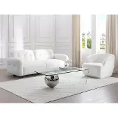 Vente-unique Salontafel MUNDO - Gehard glas en staal