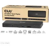 Club 3D 14-in-1 USB-C Quad Display Dockingstation – 4 Schermen & 100W Snelladen