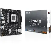 Asus PRIME A620AM-K, AMD, Socket AM5, Compatibel met AMD Ryzen 7000-serie, AMD Ryzen 8000-serie, AMD Ryzen 9000-serie, Socket AM5, DDR5-SDRAM, 128 GB