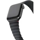 Decoded Silicone Magnetic Traction Strap Lite voor de Apple Watch Series 1-9 / SE - 38/40/41 mm / Series 10 - 42 mm - Charcoal