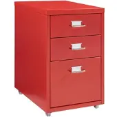 En.casa Kantoorkast Kökar op wielen 48x28x41 cm rood []