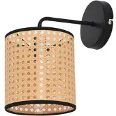 Lux.pro Wandlamp 'Southend', E14, met een uitstraling van riet, beige kleur