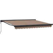 vidaXL Uitschuifbare luifel Taupe 450 × 300 cm Stof en Metaal