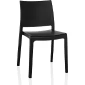 Hjh LIVING Eetkamerstoel / bezoekersstoel T37 V kunststof zwart