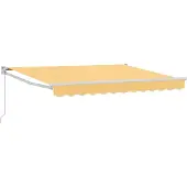 vidaXL Uitschuifbare luifel Zand 4 x 2 m 100% Polyester en Aluminium